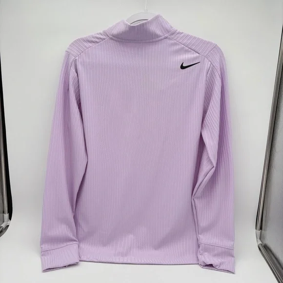 NWT Womens Nike Size M DriFIT Advantage ¼ Zip Long Sleeve Golf Top Violet Mist - Picture 3 of 6